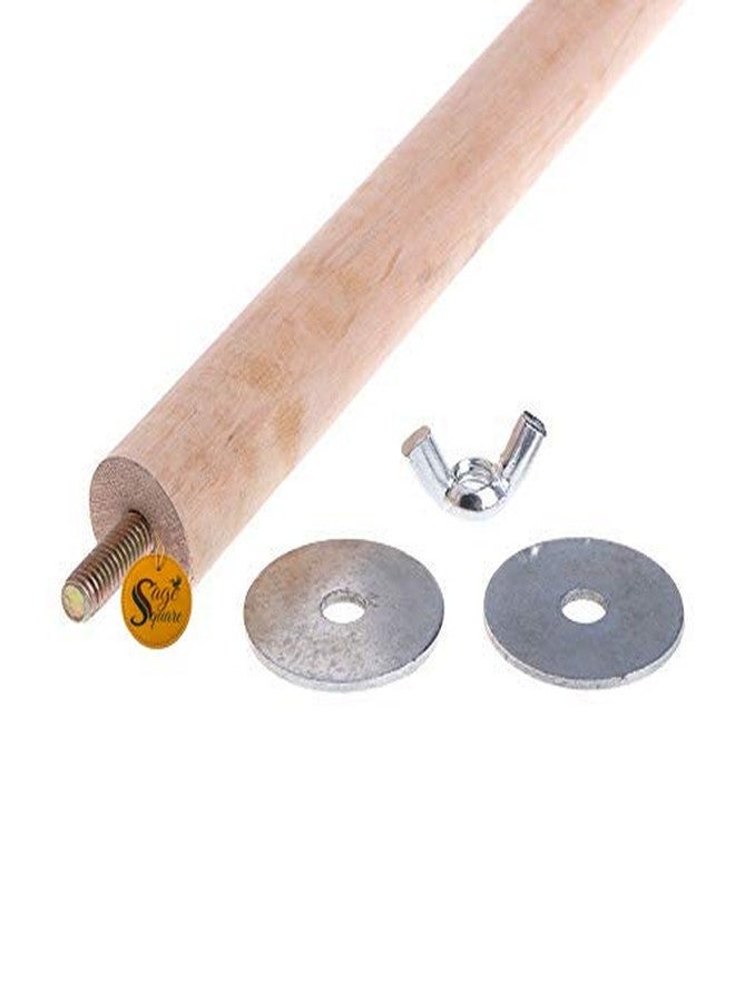 Sage Square Natural Habitat Wooden Perch/Stand with Set of 4 Wooden Perch/Stand/Toy for Birds Budgie/Cockatiel/Parrot/Hamster/Squirrel (Light Weight) (Sizes -4" 6" 8" 10" Combo Set of 4) - Image 3